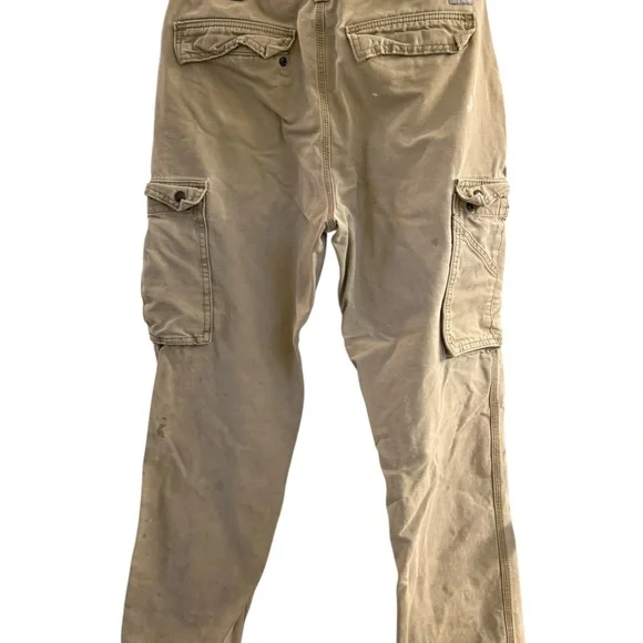Carhartt Men's Khaki Relaxed Fit Cargo Pants Size 34x34 - Picture 3 of 9